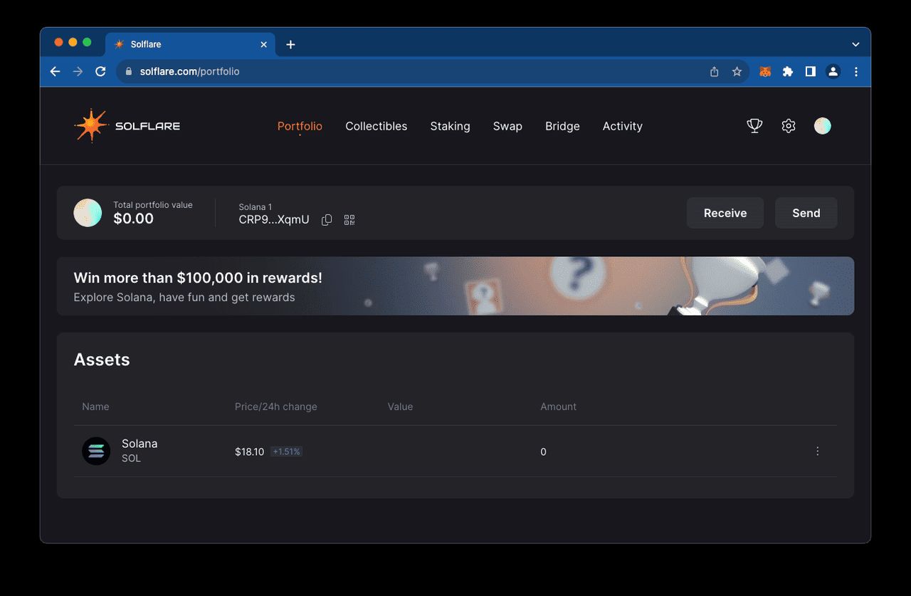 步骤 9:将 Solana 钱包连接到 Solflare_图2